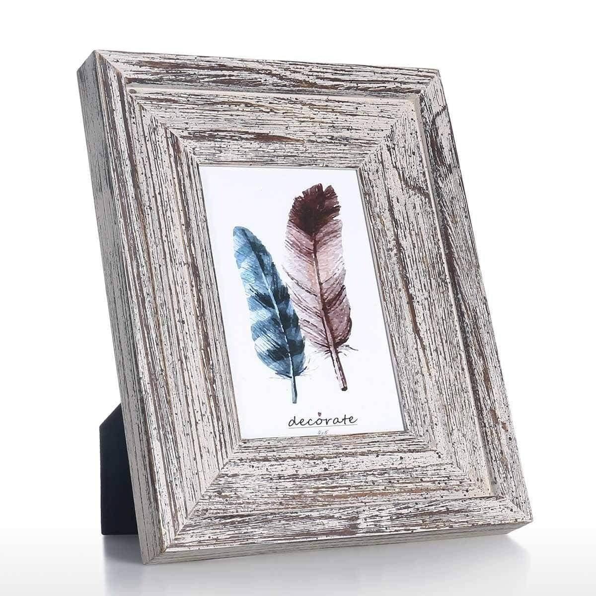 Wooden Phone Picture Frame - Rustic Desk Display