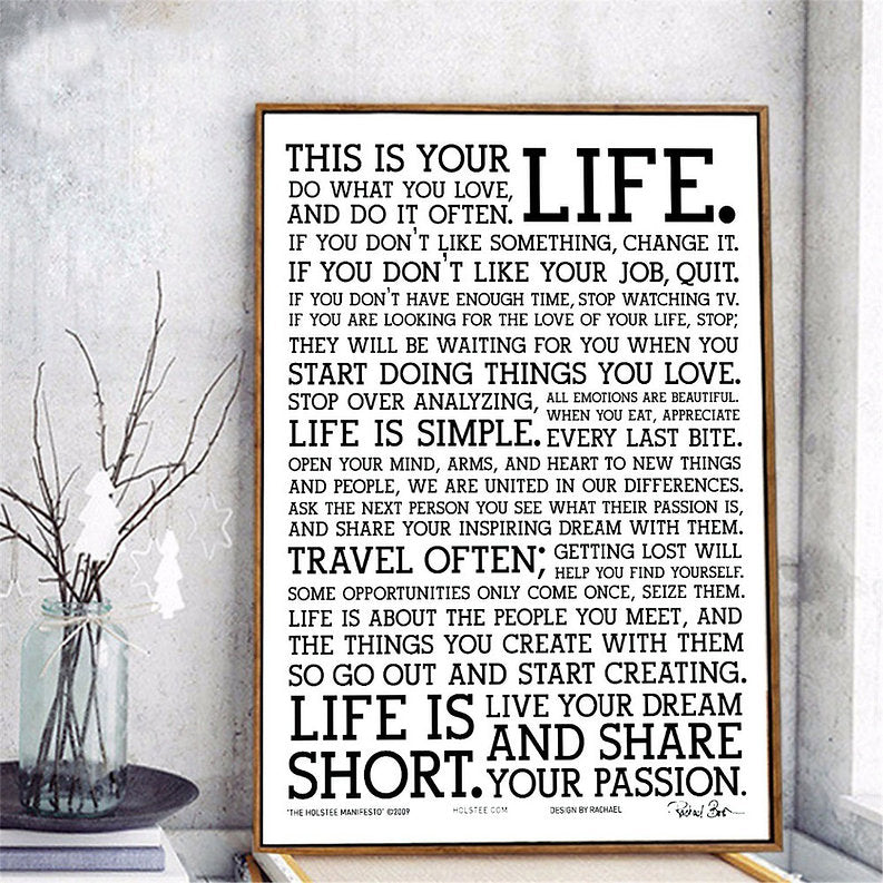 Words of Wisdom: This Is Your Life Inspirational Art