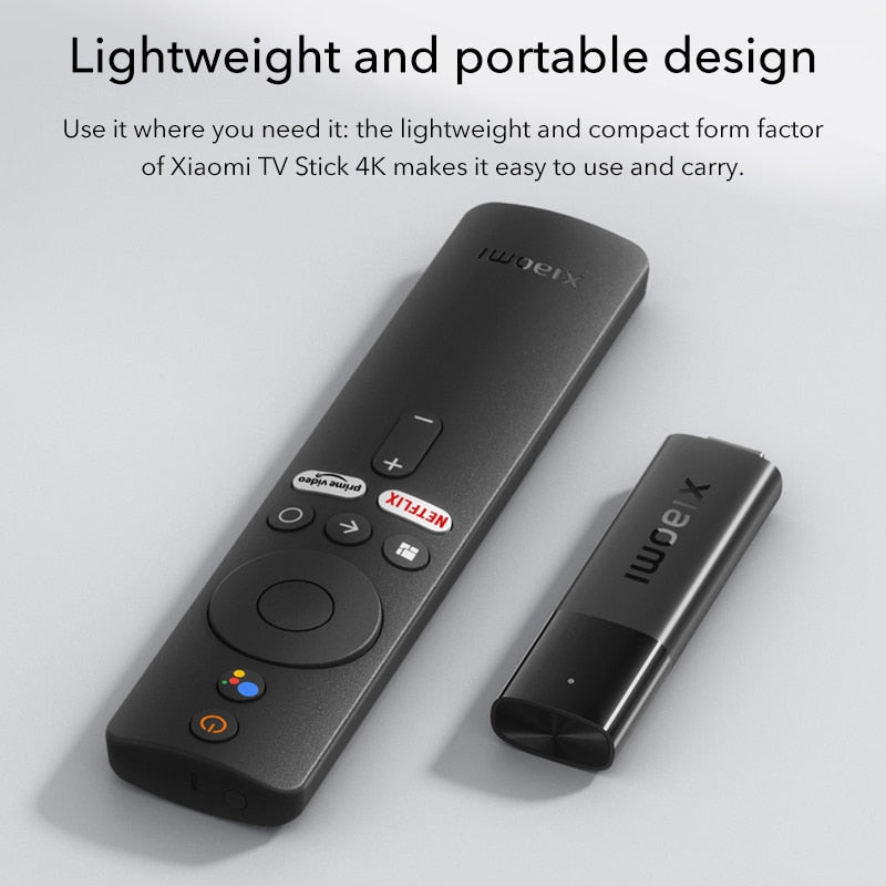 Xiaomi Mi Smart TV Stick - 4K Ultra HD Streaming Media Player with Google, Netflix, and More