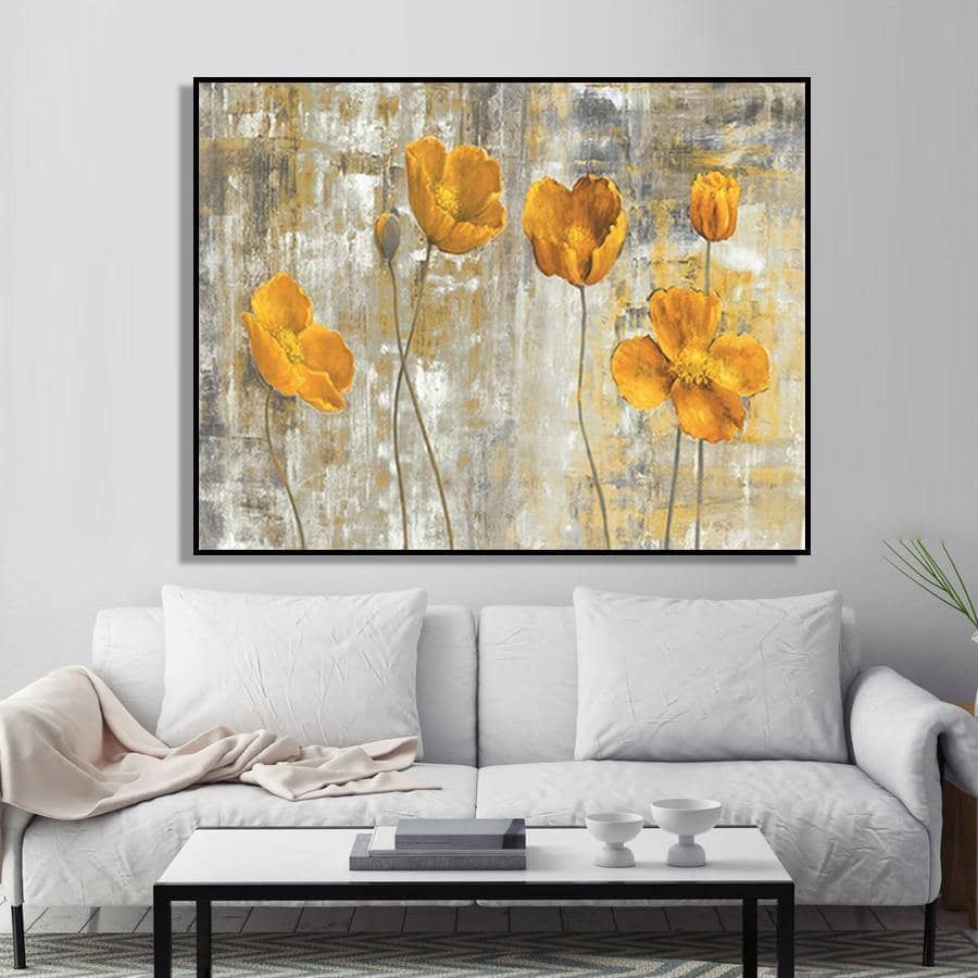 Yellow Flower Hand-Painted Canvas Wall Art - Vibrant & Artistic HomeDecor Accessory