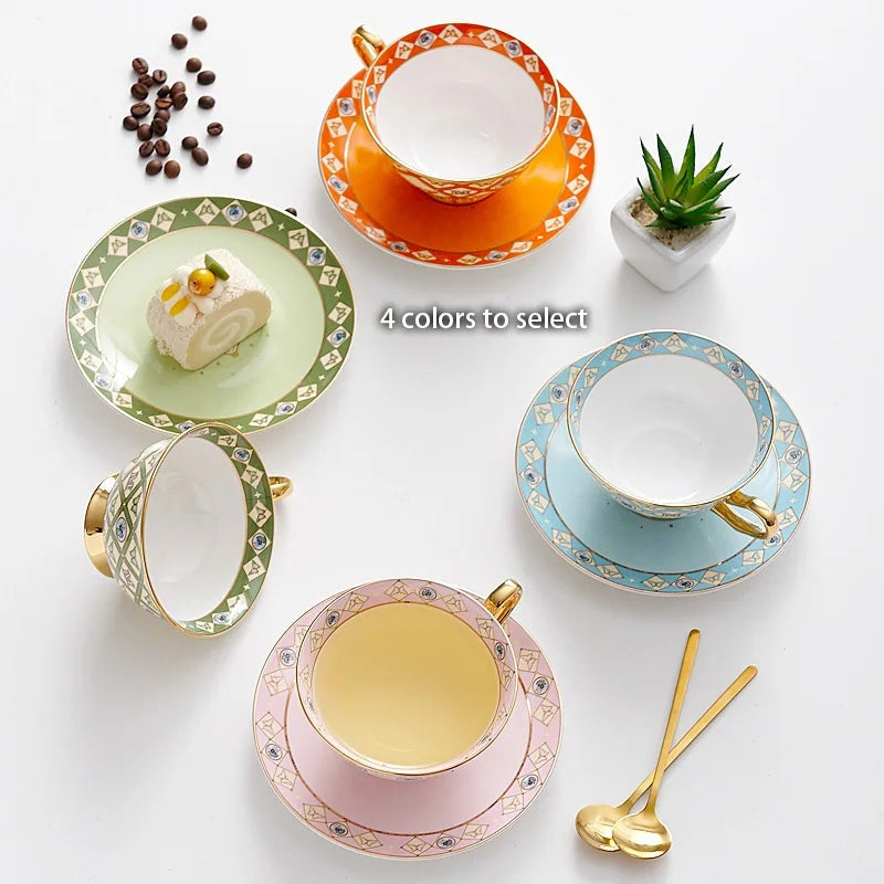 Butterfly Delight: Gold-Plated Bone China Tea Cup Set