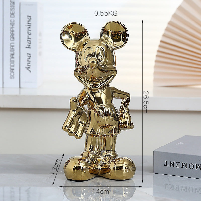 Disney Magic - Gold / Silver Plated Mickey Mouse Sculpture Decor