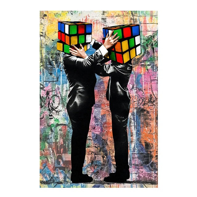 Graffiti Love: Rubik's Cube Hug