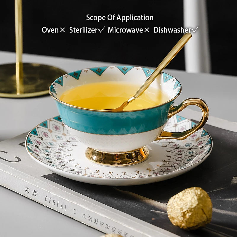 Gold plated sales tea cup set