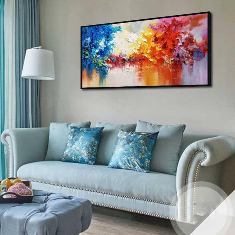 Abstract Scenery Art Canvas Print - Hand-Painted Wall Decor for Your Space