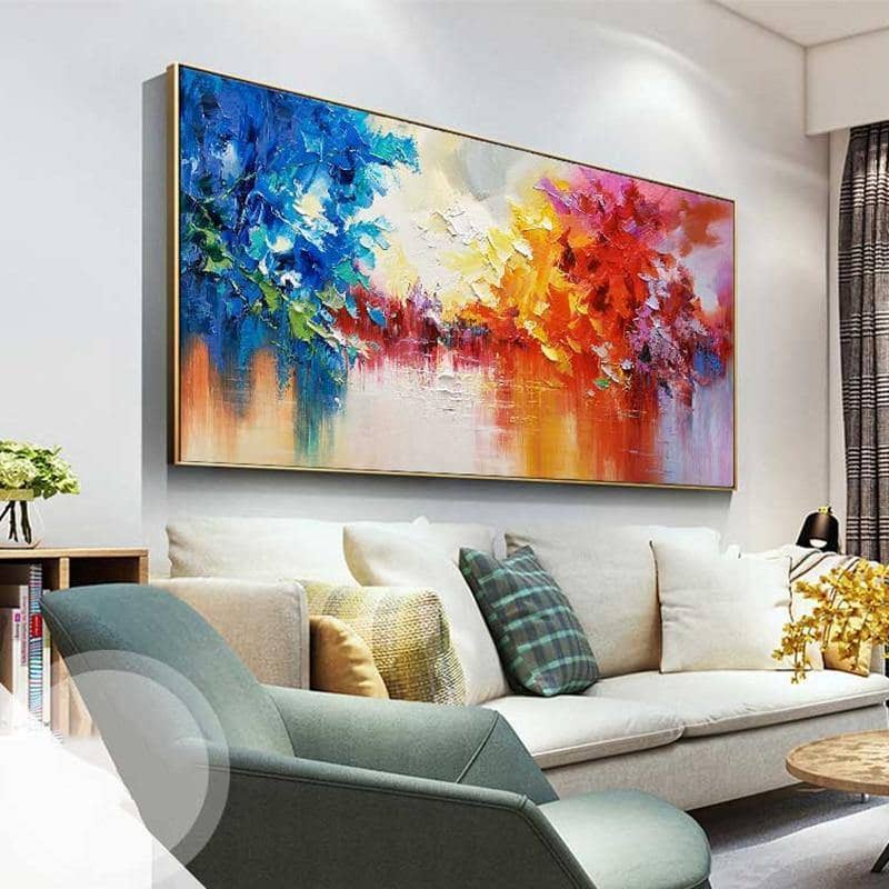 Abstract Scenery Art Canvas Print - Hand-Painted Wall Decor for Your Space