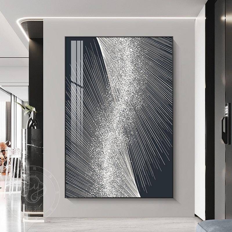 Abstract Streamline Metal Line Art Poster - Modern Art Touch for Your Space