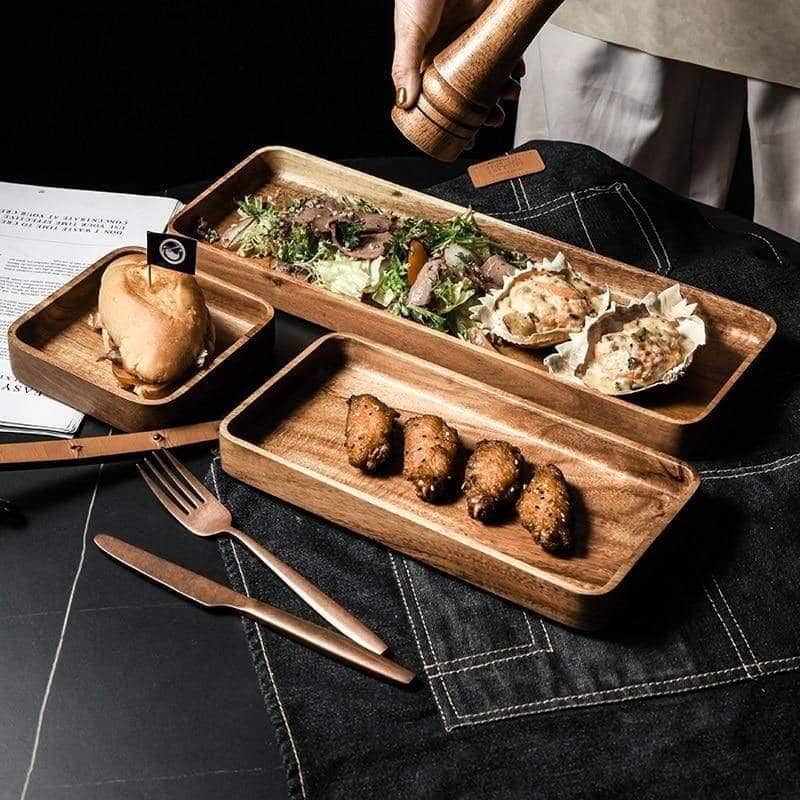 Acacia Wood Serving Tray - Stylish and Functional Home Accessory
