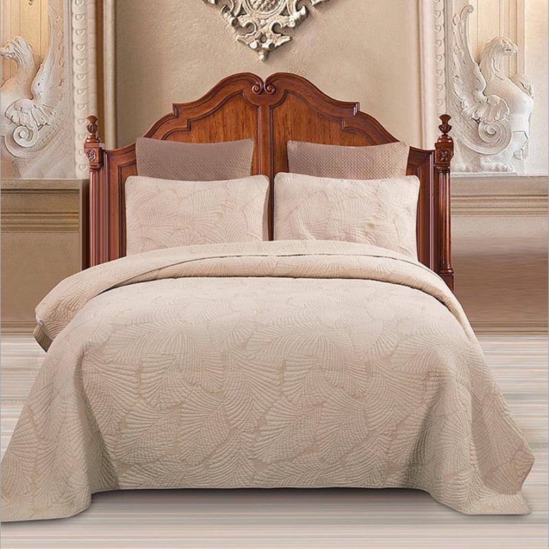 All-Season Cotton Bedspread Set - Chic and Comfortable Bedding