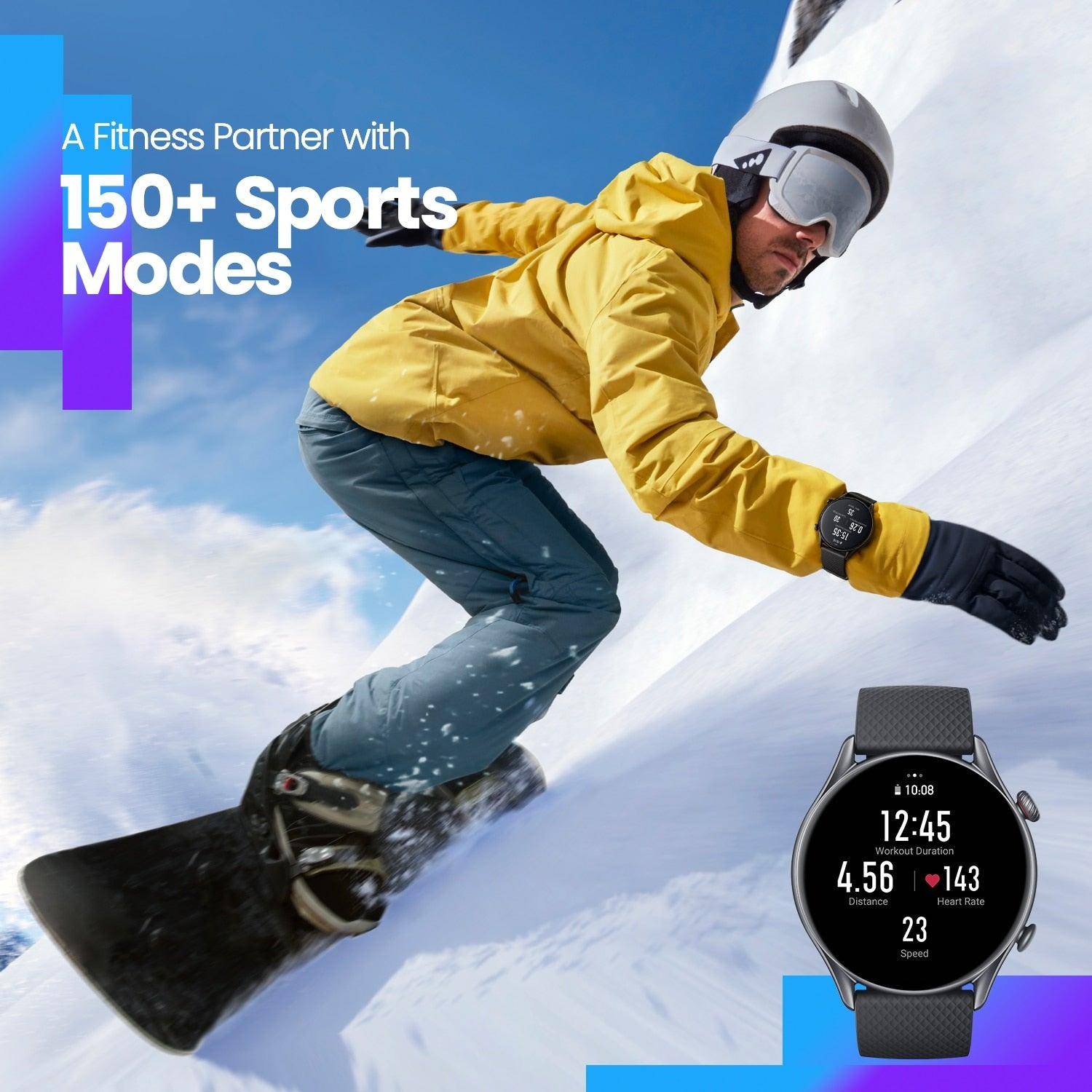 Amazfit GTR 3 Pro Smartwatch - AMOLED Display & Zepp OS