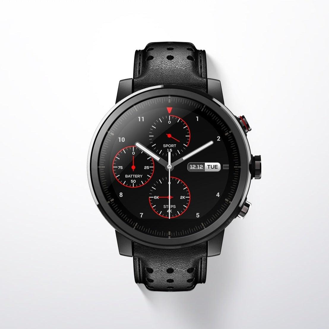 Amazfit Stratos+ Leather Strap Smartwatch - Professional