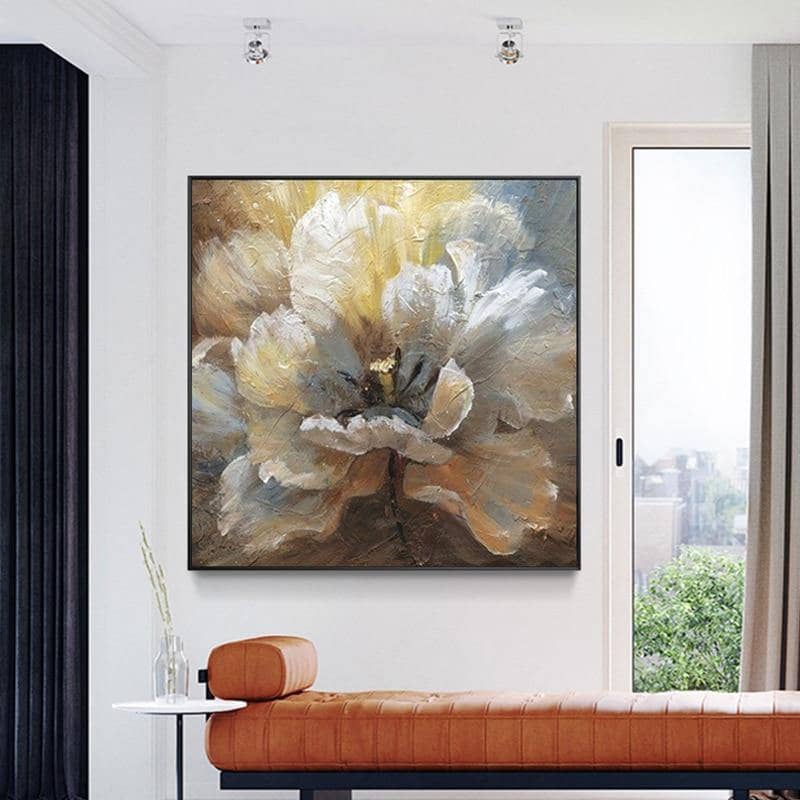 Art of Blossom Wall Poster - Hand-Painted on Canvas for Nature-Inspired Decor