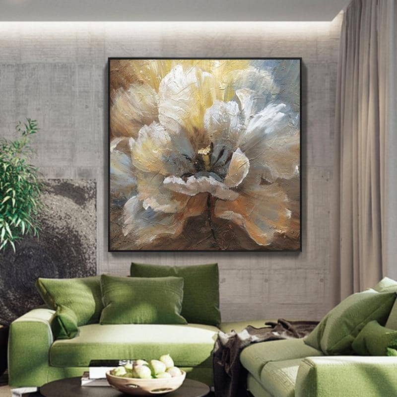Art of Blossom Wall Poster - Hand-Painted on Canvas for Nature-Inspired Decor
