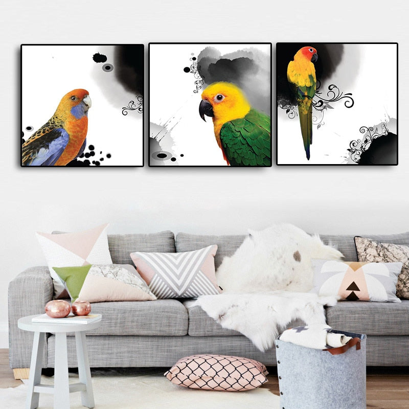 Avian Symphony: Abstract Watercolor Bird