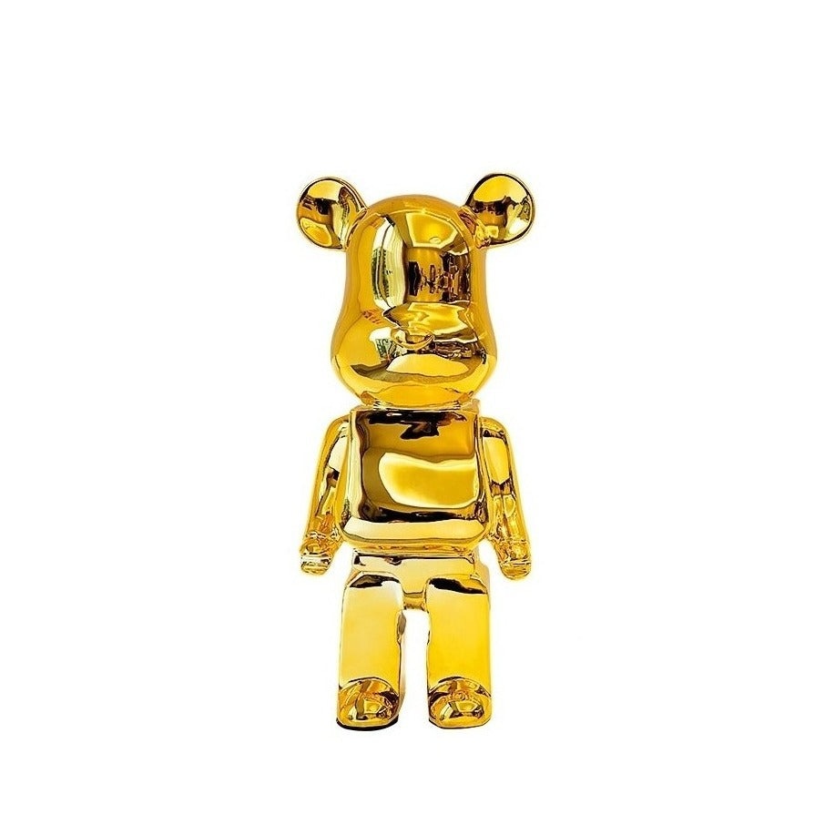 Bearbrick Electroplated Resin Statue - Eye-catching Decor for a Unique Touch