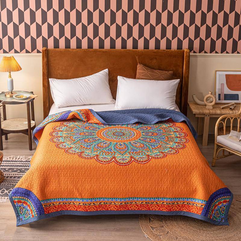 Bohemian Boho Mandala Cotton Quilt - Comfortable & Stylish Bedspread