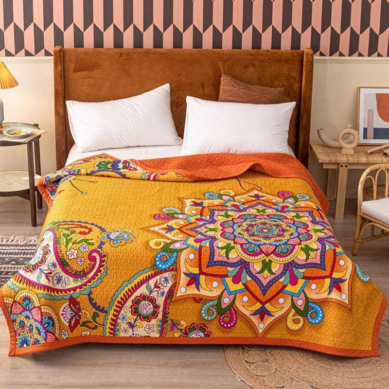 Bohemian Boho Mandala Cotton Quilt - Comfortable & Stylish Bedspread