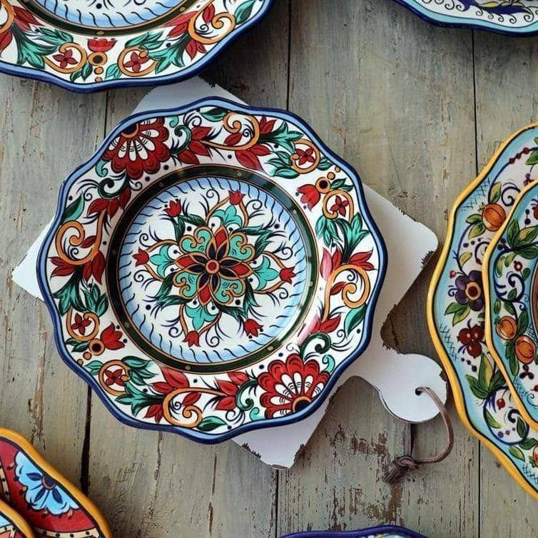 Bohemian Ceramic Display Plate - Artistic Dining Collection