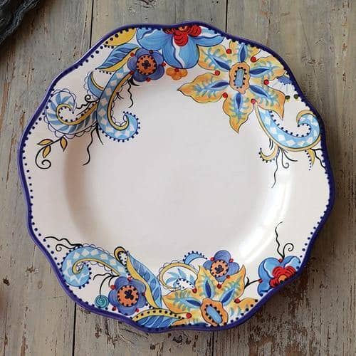 Bohemian Ceramic Display Plate - Artistic Dining Collection