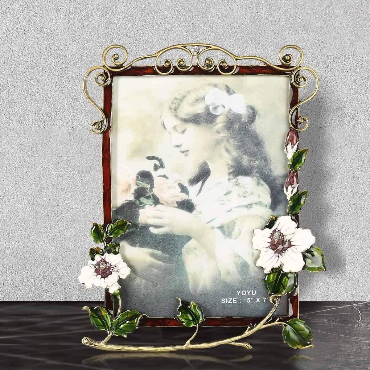 Branches & Flower Alloy Photo Frame - Display Memories in Style