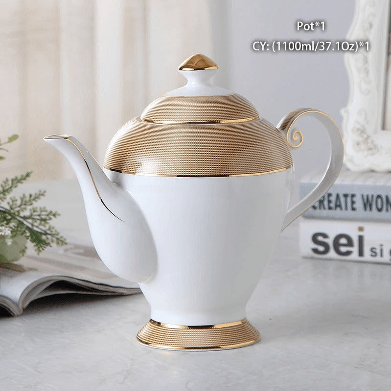British Classic Bone China Ceramic Teapot - Elevate Your Tea Time Experience