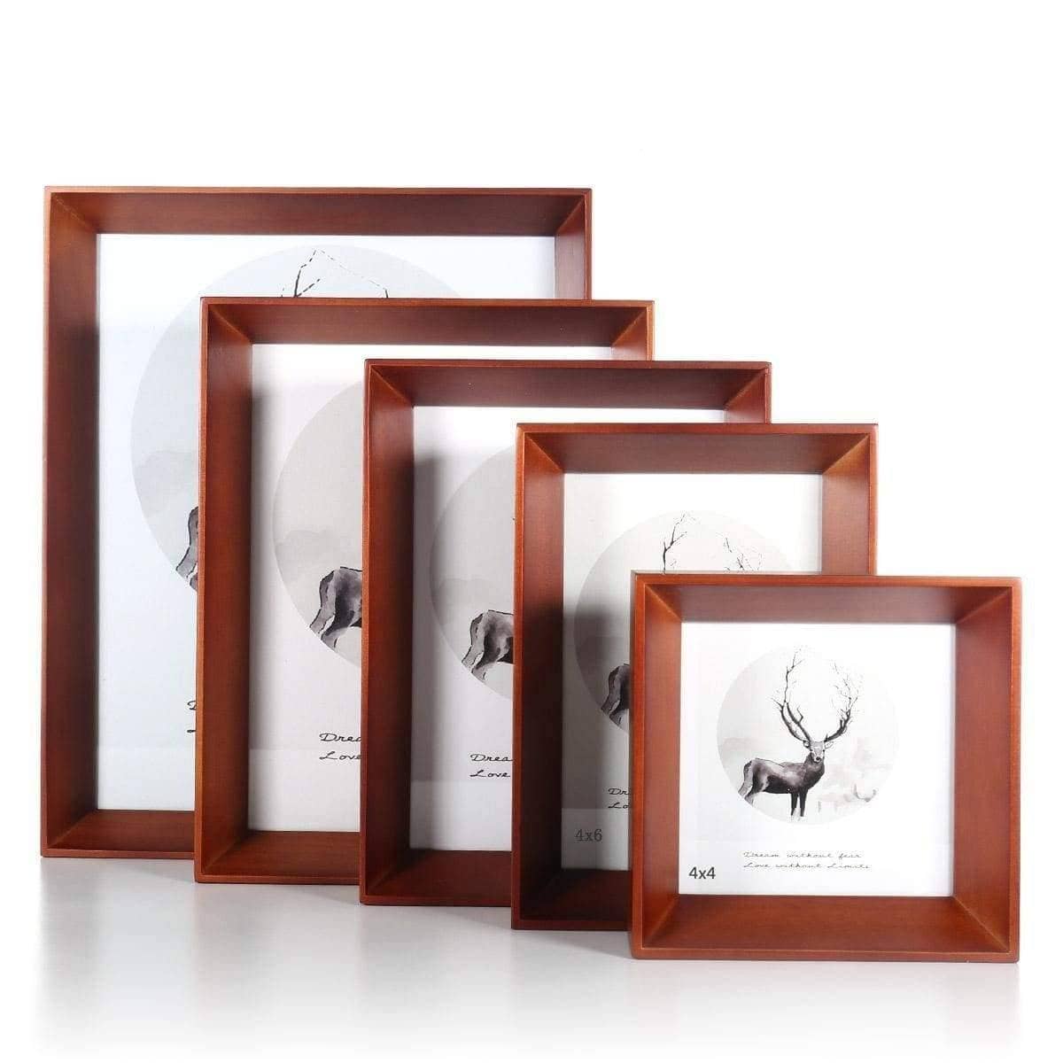 Brown Wood Photo Frame: Showcase Your Pictures with Rustic Charm