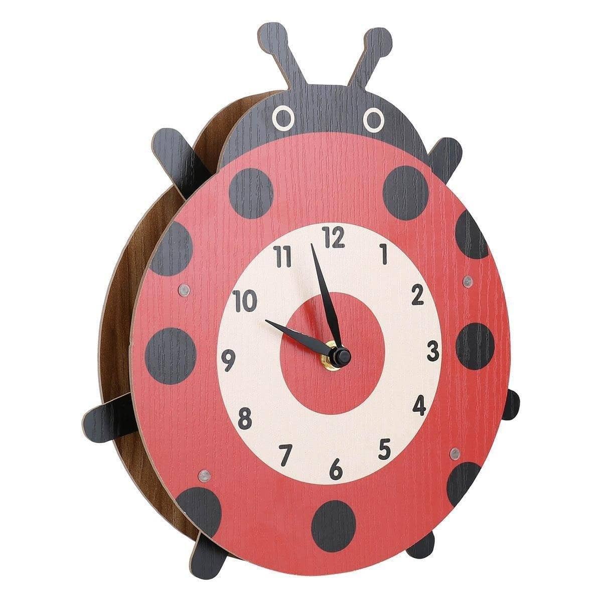 Cartoon Ladybug Wall Clock - Fun & Whimsical Home Decor