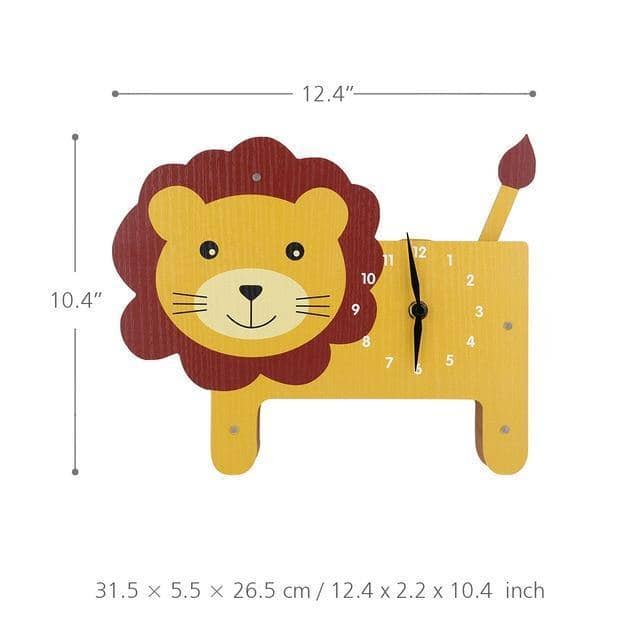 Cartoon Lion Swinging Wall Clock - Playful Home Decor