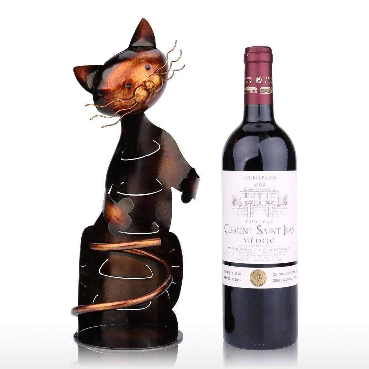 Cat Hug Wine Bottle Holder Rack - Cozy Up with Your Favorite Wine