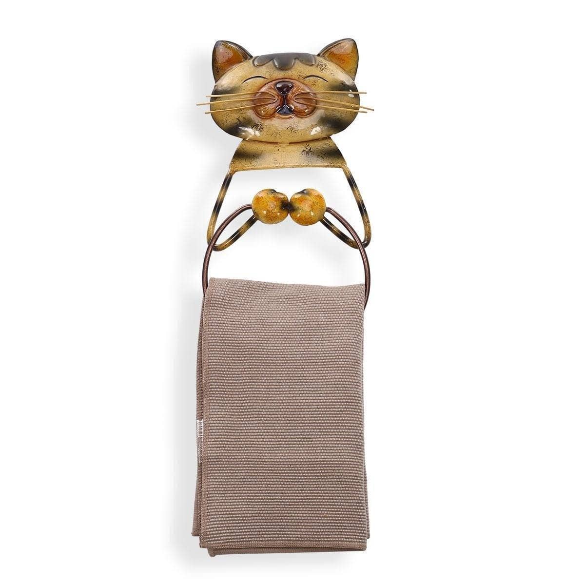 Cat Towel Holder Bathroom Hanger - Cute & Functional Home Decor
