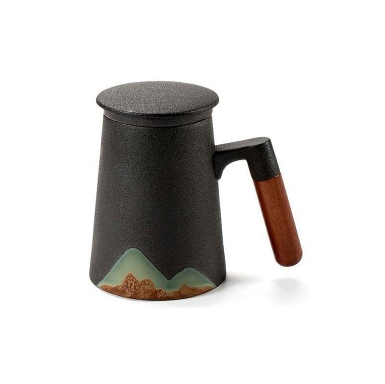 Ceramic Tea Mug with Strainer Filter Set - Personalized & Stylish Tea Experience