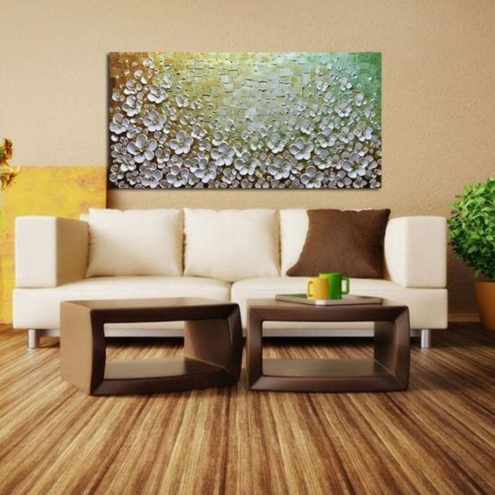 Cherry Blossom Tree Art Wall Poster - Hand-Painted on Canvas