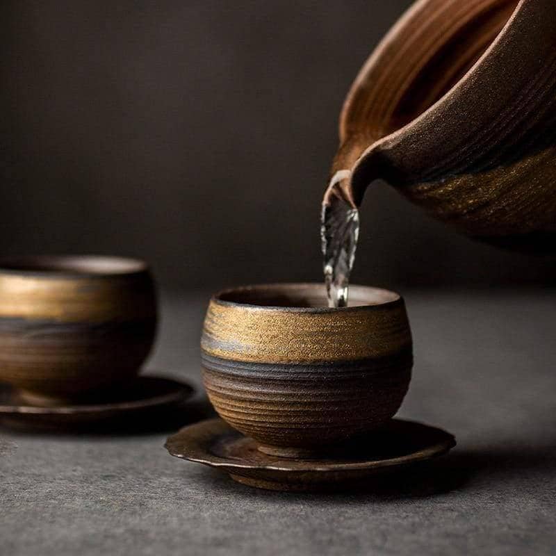 Chinese Kung Fu Ceramic Tea Cup Set - Traditional Tea Time Experience