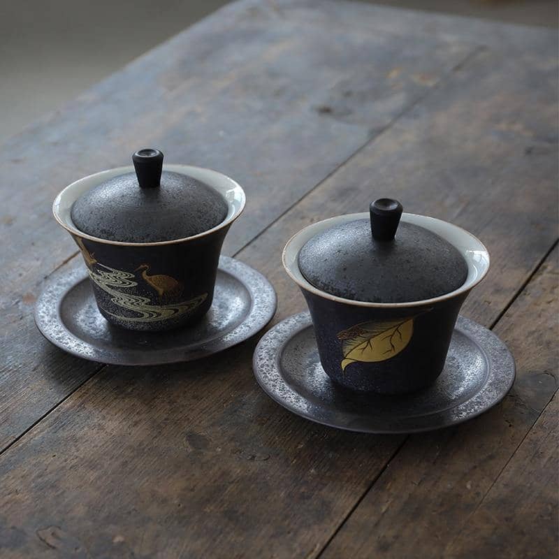 Chinese Kung Fu Gaiwan Teacup &Saucer Set - Authentic Chinese Tea Ceremony Experience