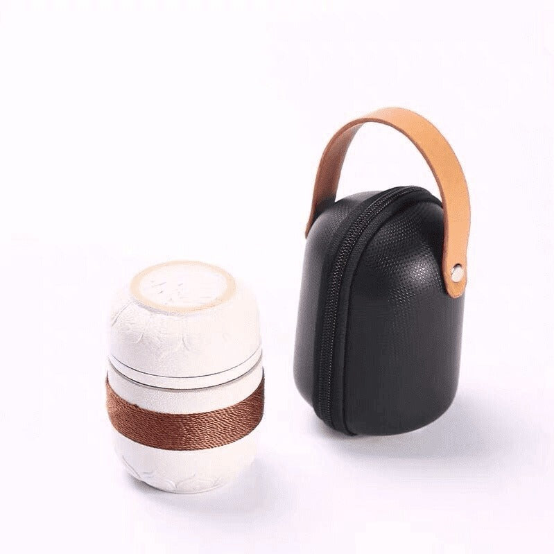 Chinese Portable Kung Fu Tea Cup Trainer Set - Perfect for Traveling Tea Lovers