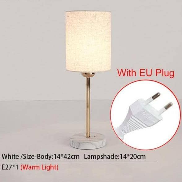 Cloth Lampshade Side Table Lamp - Cozy & Soft Lighting for Your Space
