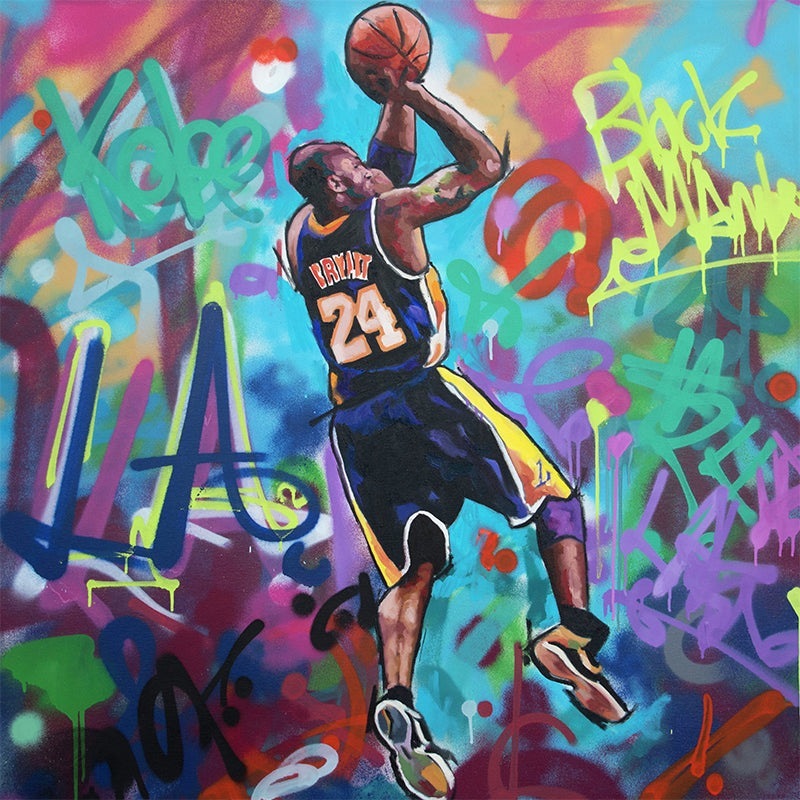 Colorful Kobe's Moment: Pop Art Style