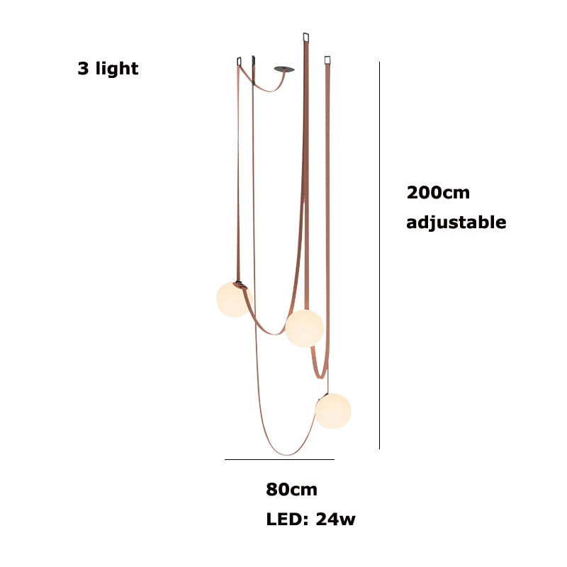 DIY Chandelier Belt Lamp - Creative LED Hanging Light