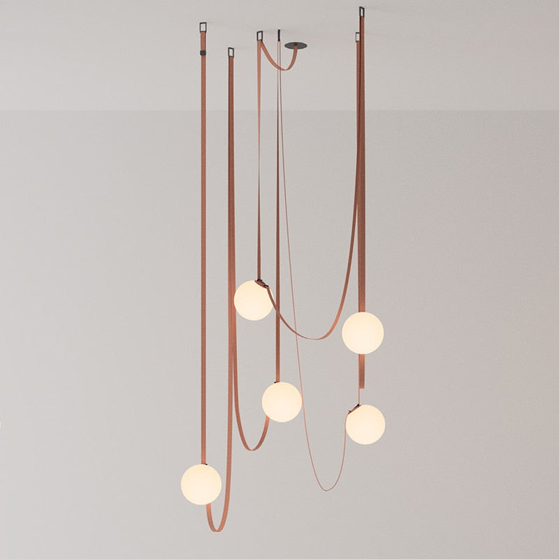 DIY Chandelier Belt Lamp - Creative LED Hanging Light