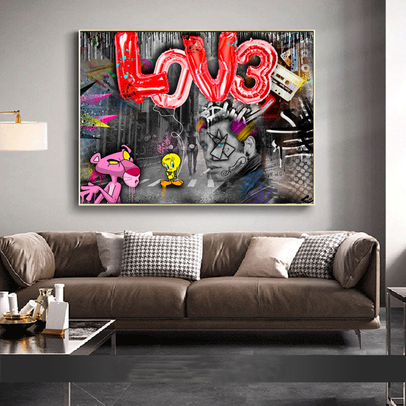 Danny Zuko Graffiti: Playful Art inspired by the character Wall Poster
