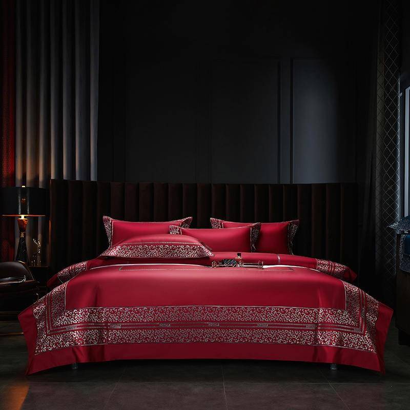 Deluxe Embroidery 1200TC Egyptian Cotton Duvet Cover Bedding Set - Luxurious & Elegant