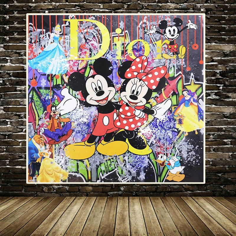 Disney Crossover: Mickey & Minnie & Friends in Dior Graffiti