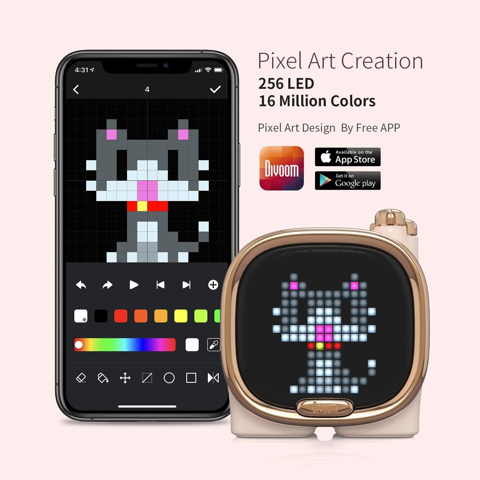 Divoom Zooe Pixel Art Bluetooth Speaker - Playful and Portable Audio