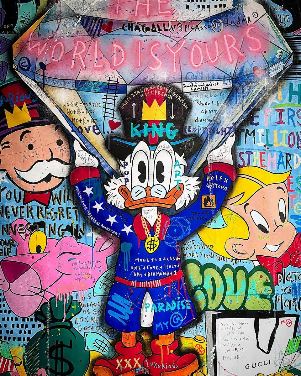 Duck Dynasty: Billionaire Donald with Diamond Graffiti Pop