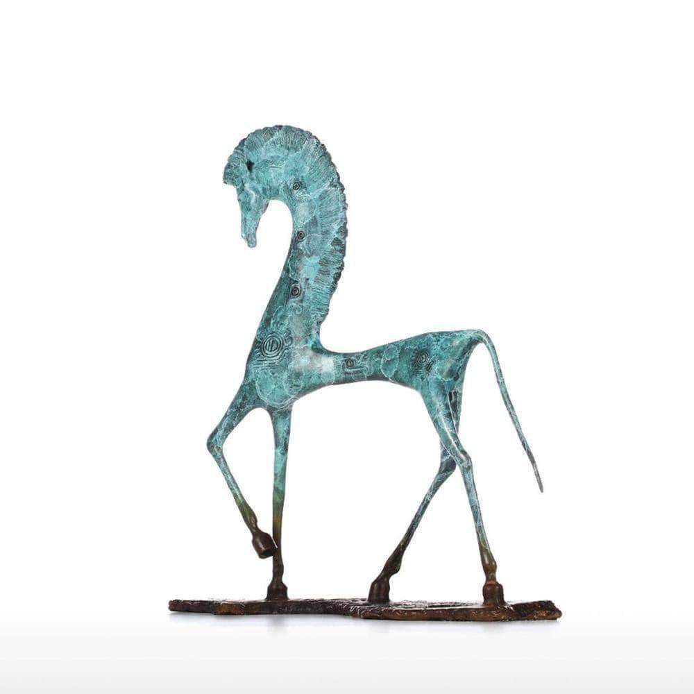 Egyptian Horse Copper Figurine - Artistic and Unique Home Decor