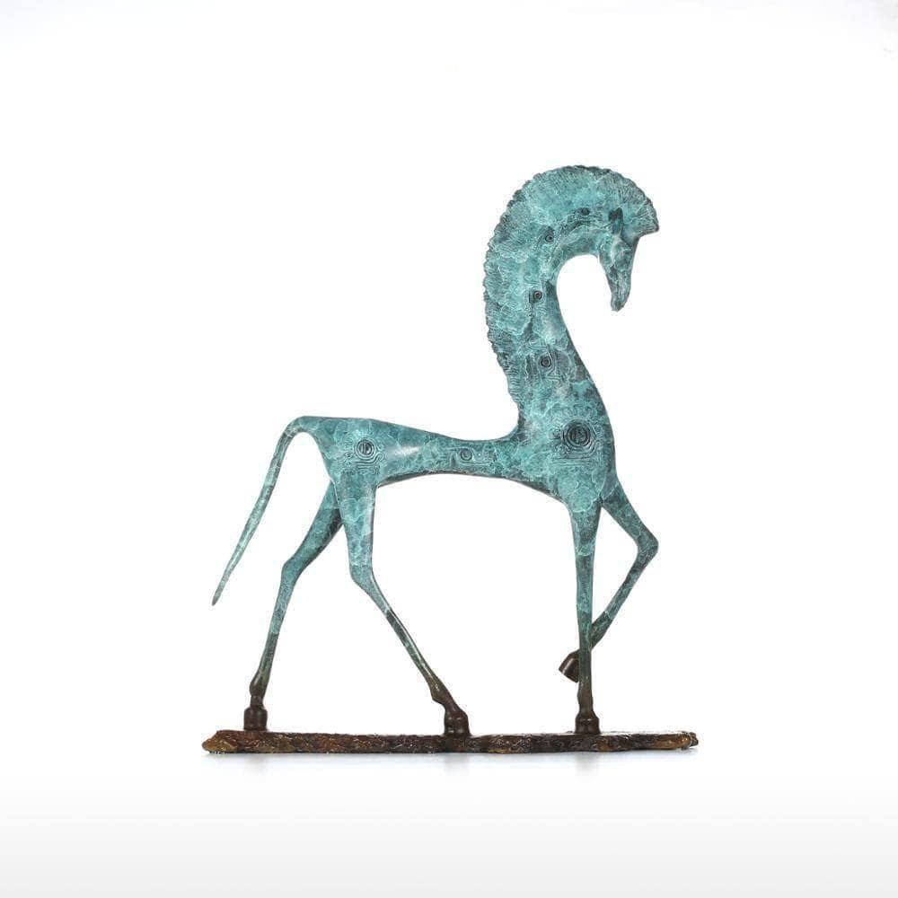Egyptian Horse Copper Figurine - Artistic and Unique Home Decor