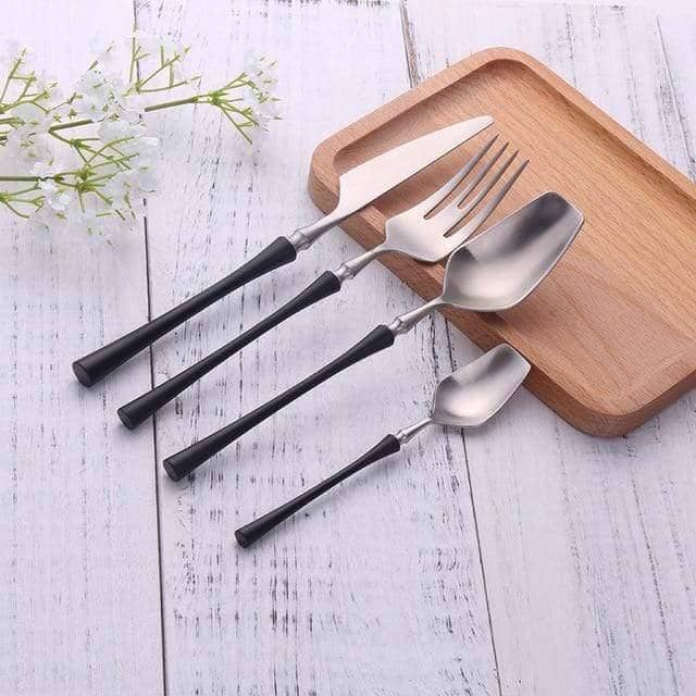 Elegant Luxury Gold Dining Cutlery Set - Fork, Knife, and Spoon Flatware