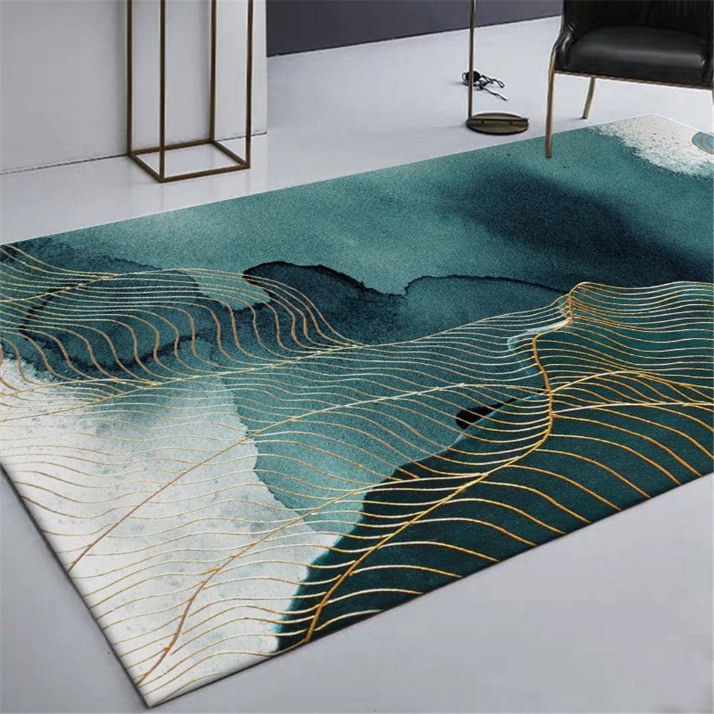 Ink Drawing Rug Elevate Your Space with Abstract Ink Painting Area Rug - Rectangle