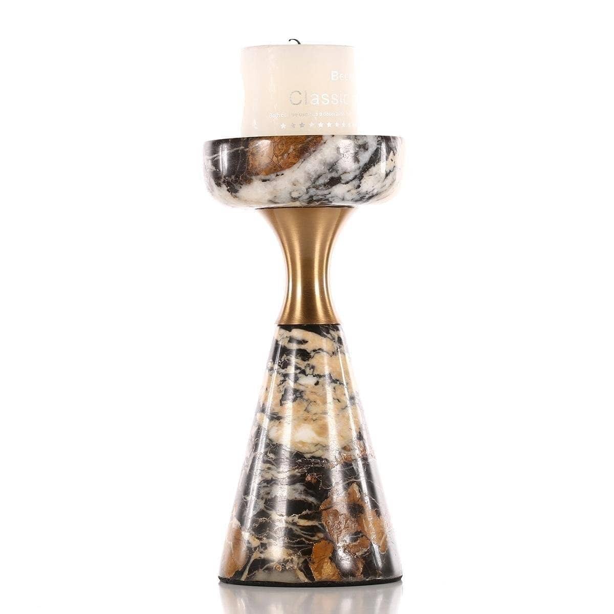Enchanting Marble Tealight Candlestick Holder: Illuminate Your Space