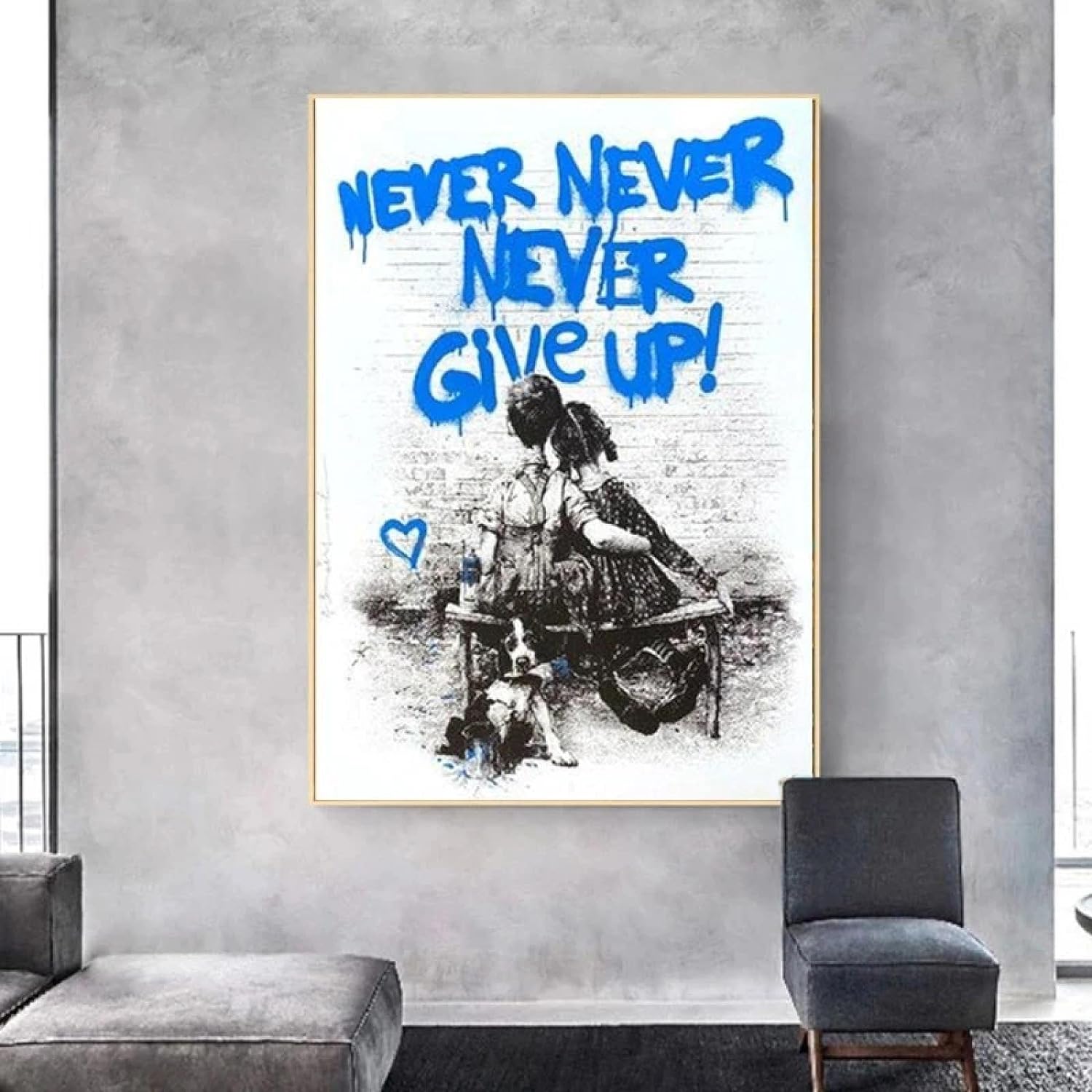 Encouraging Persistence: Banksy's Never Give Up